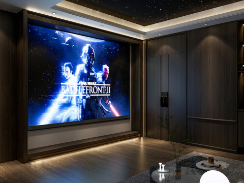 Home entertainment audio video visual room Home cinema 2 Modelo 3D