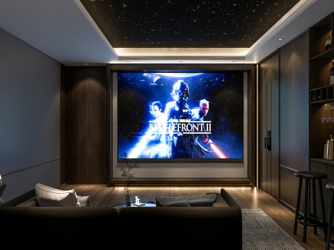 Home entertainment audio video visual room Home cinema 2 Modelo 3D
