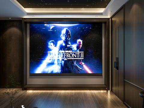 Home entertainment audio video visual room Home cinema 2 Modelo 3D