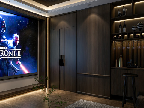 Home entertainment audio video visual room Home cinema 2 Modelo 3D