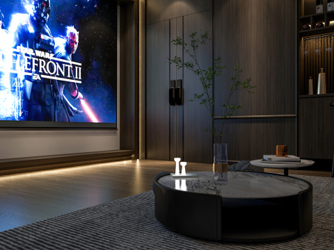 Home entertainment audio video visual room Home cinema 2 Modelo 3D