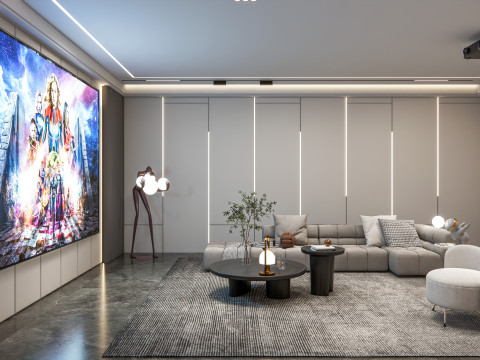 Home entertainment audio video visual room Home cinema 3 Model 3D