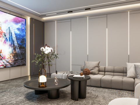 Home entertainment audio video visual room Home cinema 3 3D Model