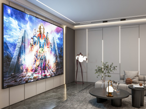 Home entertainment audio video visual room Home cinema 3 3D Model