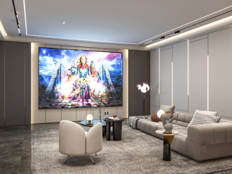 Home entertainment audio video visual room Home cinema 3 3D Model