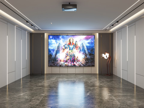 Home entertainment audio video visual room Home cinema 3 3D Model