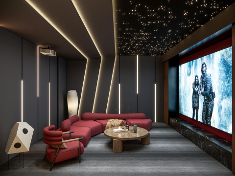 Home entertainment audio video visual room Home cinema 4 Modelo 3D