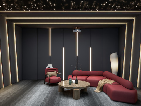 Home entertainment audio video visual room Home cinema 4 Modelo 3D
