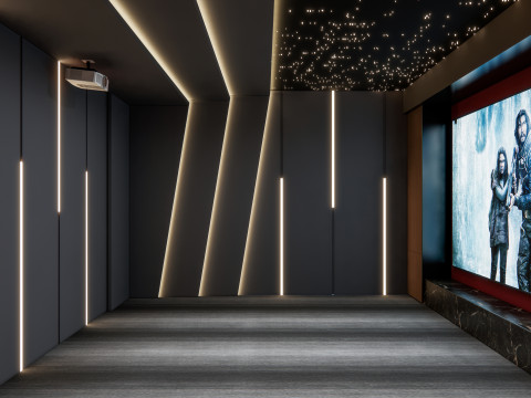 Home entertainment audio video visual room Home cinema 4 Modelo 3D