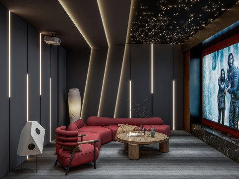 Home entertainment audio video visual room Home cinema 4 Modelo 3D