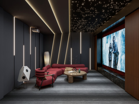 Home entertainment audio video visual room Home cinema 4 Modelo 3D