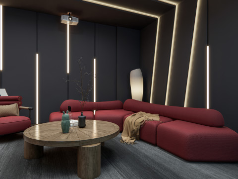 Home entertainment audio video visual room Home cinema 4 Modelo 3D