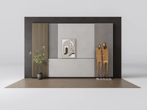 Wandpaneel 3D Wandpaneel 3D paneel Achtergrond 3 3D Model