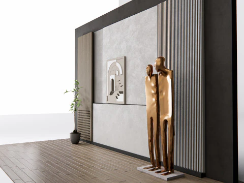 Wandpaneel 3D Wandpaneel 3D paneel Achtergrond 3 3D Model