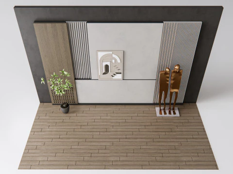 Wandpaneel 3D Wandpaneel 3D paneel Achtergrond 3 3D Model