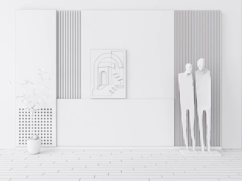 Wandpaneel 3D Wandpaneel 3D paneel Achtergrond 3 3D Model