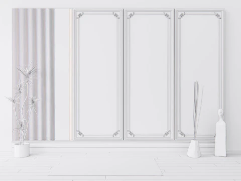 Wall Panel 3D wall panel 3d panel Backdrop 4 3D Model