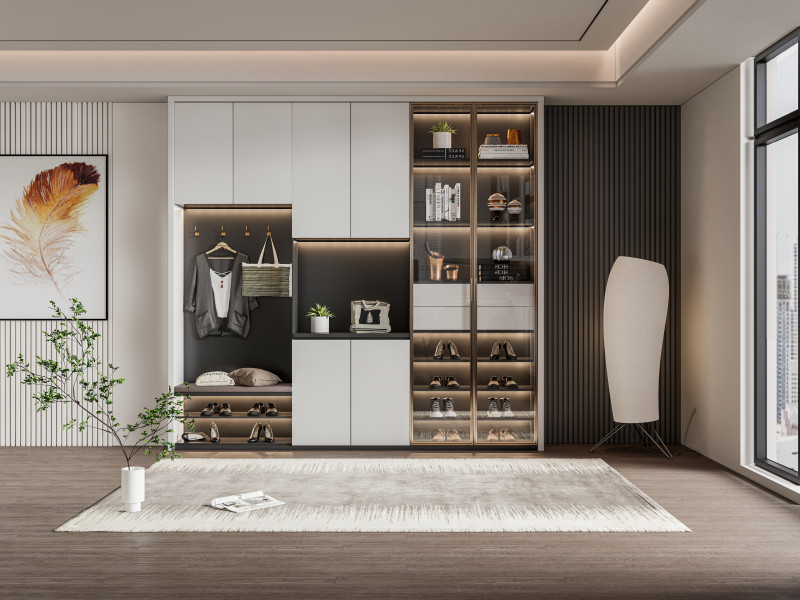 Entryway hallway entrance hall corridor furniture 1 Modèle 3D .c4d .max .obj .3ds .fbx .stl .blend
