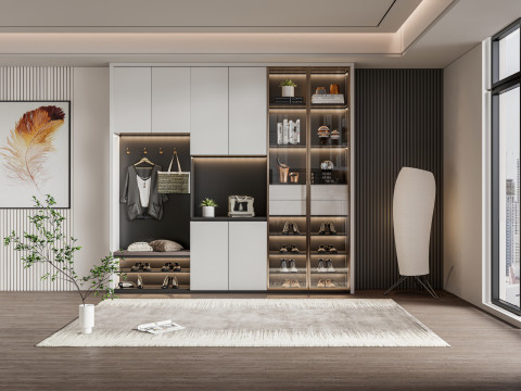 Entryway hallway entrance hall corridor furniture 1 3D Model
