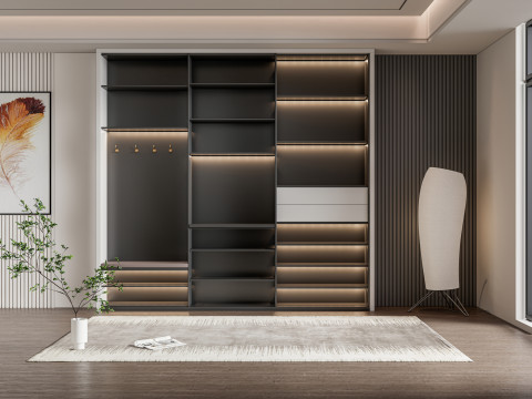 Entryway hallway entrance hall corridor furniture 1 Modèle 3D