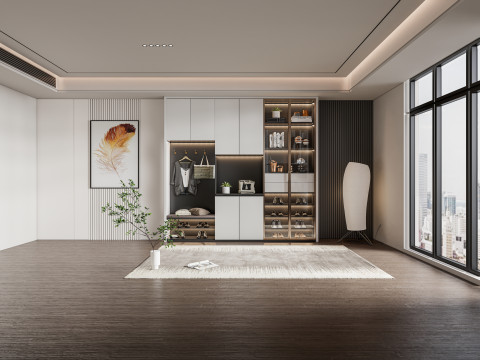 Entryway hallway entrance hall corridor furniture 1 Modèle 3D