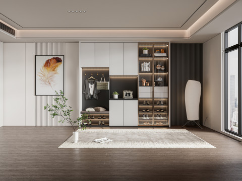 Entryway hallway entrance hall corridor furniture 1 Modèle 3D