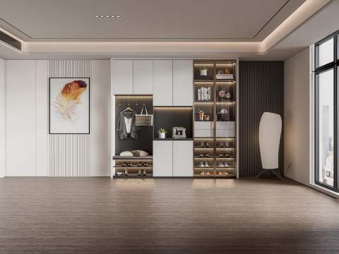 Entryway hallway entrance hall corridor furniture 1 Modèle 3D
