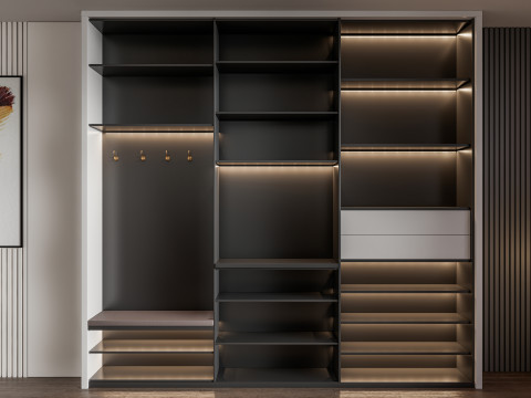 Entryway hallway entrance hall corridor furniture 1 Modèle 3D
