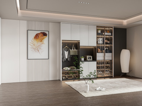 Entryway hallway entrance hall corridor furniture 1 Modèle 3D