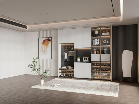 Entryway hallway entrance hall corridor furniture 1 Modèle 3D