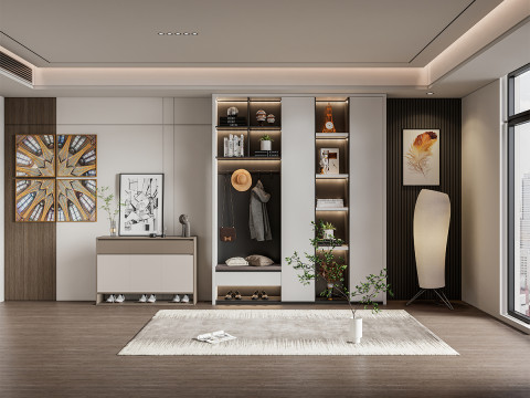 Entryway hallway entrance hall corridor furniture 2 3D-Modell