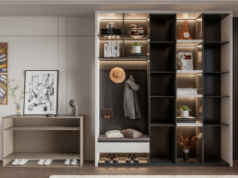 Entryway hallway entrance hall corridor furniture 2 3D-Modell