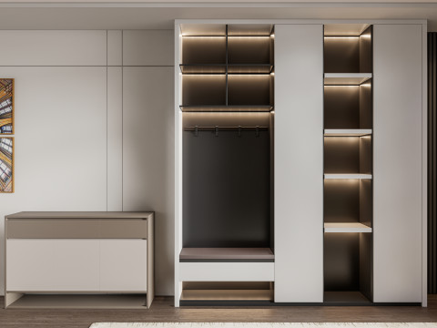 Entryway hallway entrance hall corridor furniture 2 3D-Modell