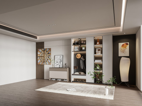 Entryway hallway entrance hall corridor furniture 2 3D-Modell