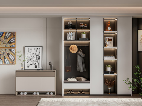 Entryway hallway entrance hall corridor furniture 2 3D-Modell