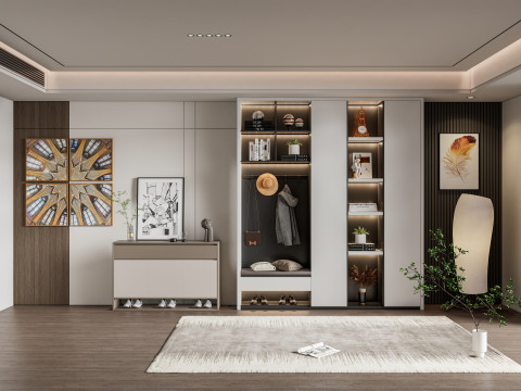 Entryway hallway entrance hall corridor furniture 2 3D-Modell