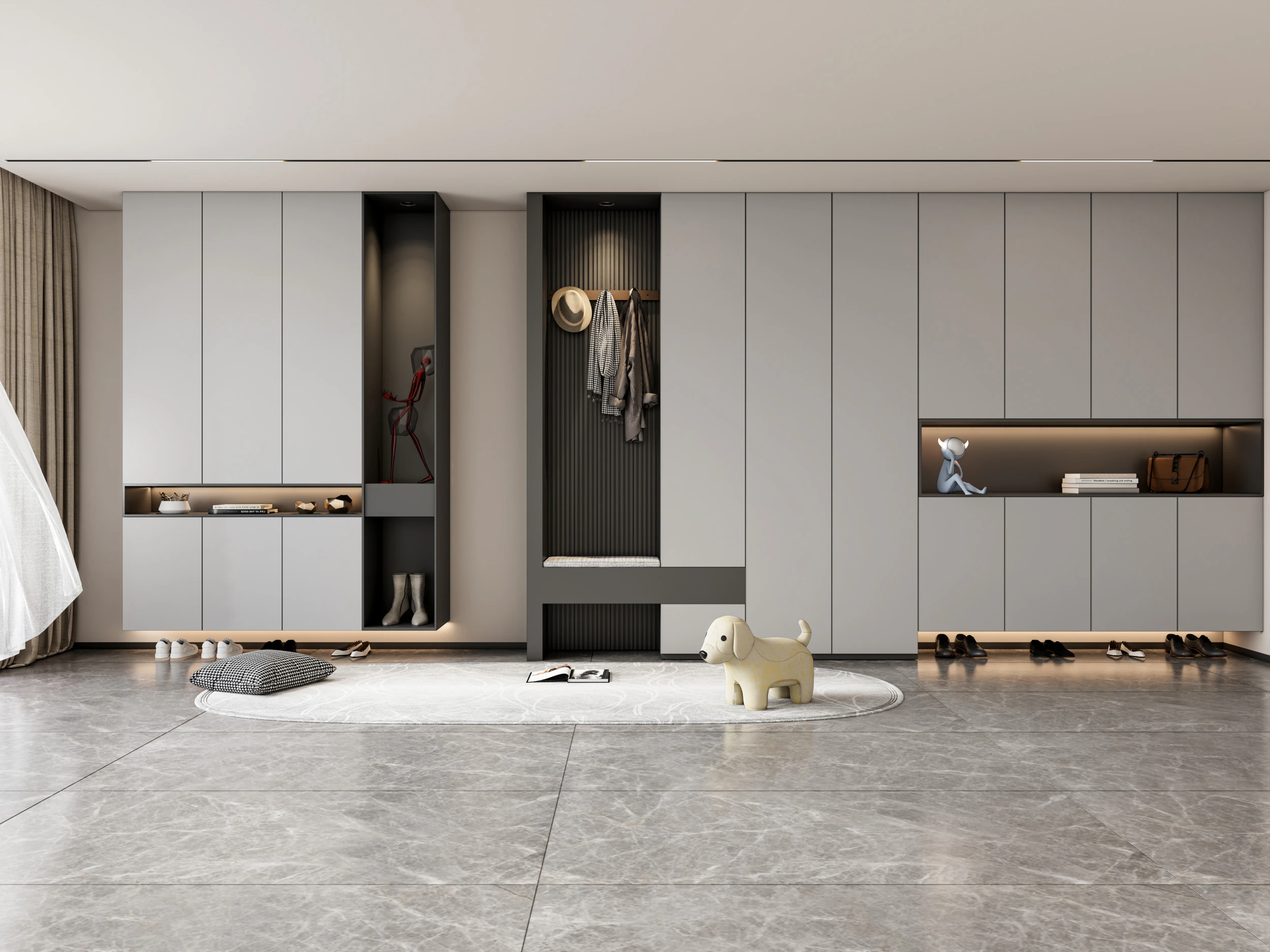 Entryway hallway entrance hall corridor furniture 3 3D Model .c4d .max .obj .3ds .fbx .stl .blend 