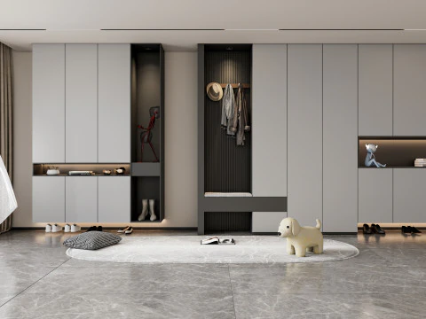 Entryway hallway entrance hall corridor furniture 3 3D Model