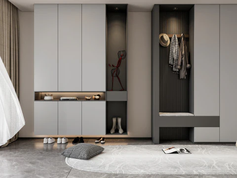 Entryway hallway entrance hall corridor furniture 3 3D Model