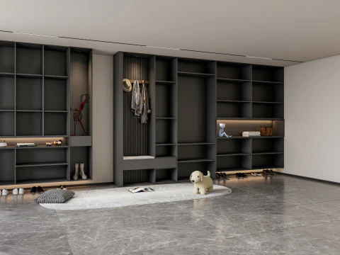 Entryway hallway entrance hall corridor furniture 3 3D Model