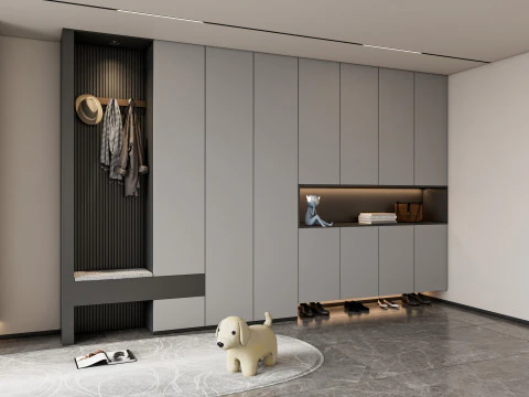 Entryway hallway entrance hall corridor furniture 3 3D Model
