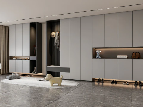 Entryway hallway entrance hall corridor furniture 3 3D Model