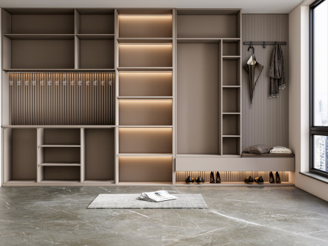 Entryway hallway entrance hall corridor furniture 4 Model 3D