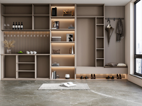 Entryway hallway entrance hall corridor furniture 4 Model 3D