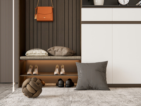 Entryway hallway entrance hall corridor furniture 6 3D मॉडल