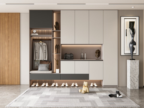 Entryway hallway entrance hall corridor furniture 8 3D Model