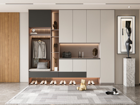Entryway hallway entrance hall corridor furniture 8 Model 3D