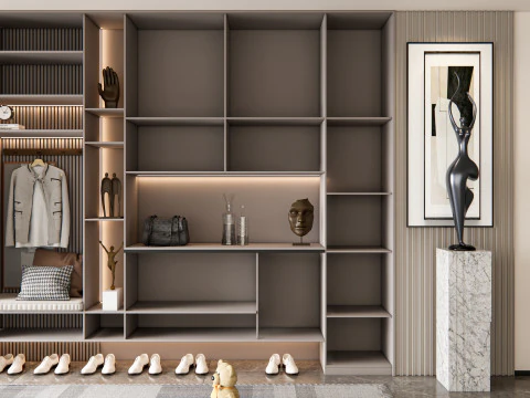 Entryway hallway entrance hall corridor furniture 8 3D Model