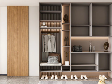 Entryway hallway entrance hall corridor furniture 8 3D Model