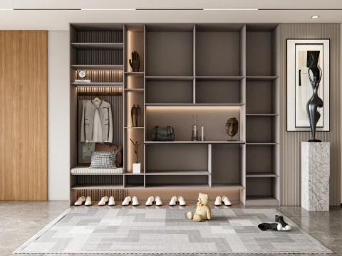 Entryway hallway entrance hall corridor furniture 8 3D Model